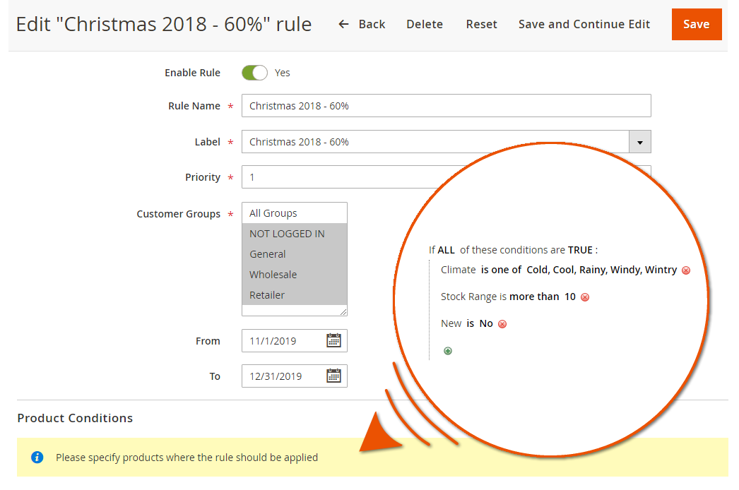 Product Labels for Magento 2. Elements Configurations