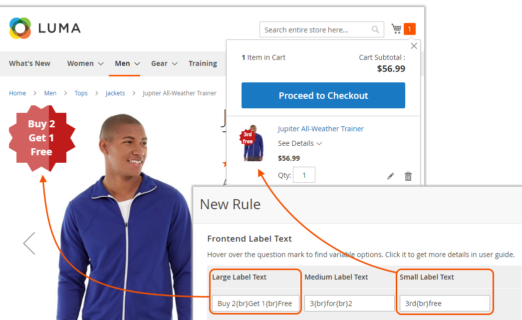 Product Labels for Magento 2. Elements Configurations